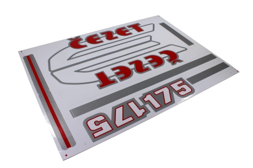 NAKLEJKA JAWA CEZET 175 295x240mm CZERWONA KAT-S 