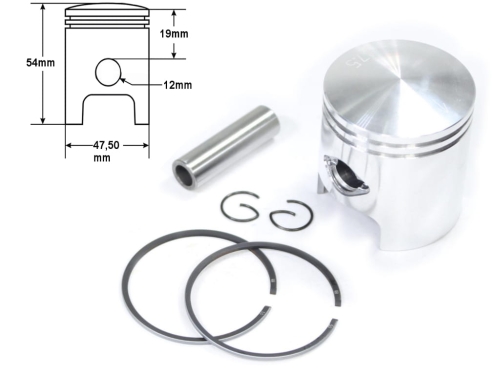 TŁOK PIAGGIO TYPHOON AIR COOL 80CC 47,5MM PIN12 ST 