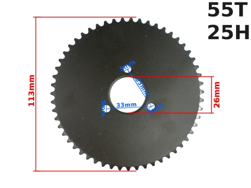 ZĘBATKA TYŁ POCKET 25H 55z HB 