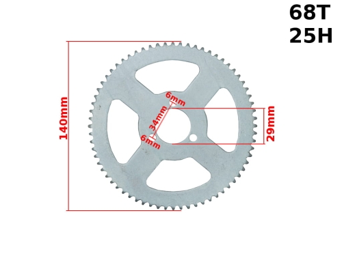 ZĘBATKA TYŁ POCKET 25H 68z 29mm 