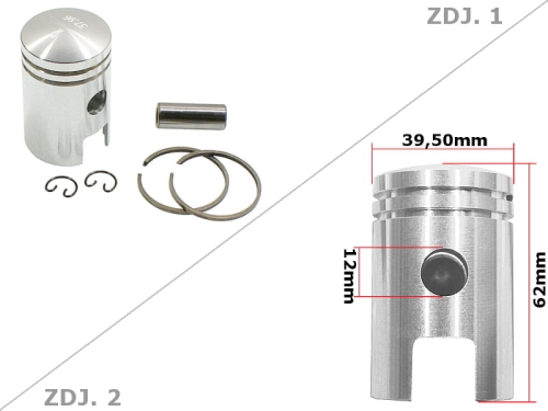 TŁOK SIMSON SR1 SR2 SR2E KR50 39,50mm KPL. DE 