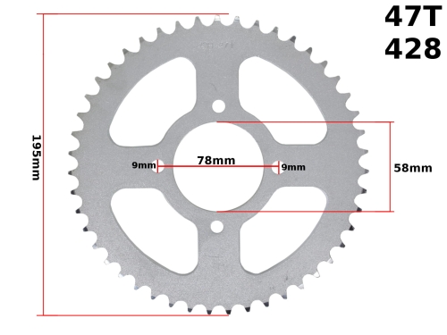 ZĘBATKA TYŁ ROMET ZK50/125 428-47z ML 