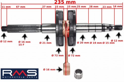 WAŁ KORBOWY MALAGUTI F12 07/10 