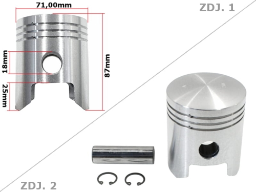 TŁOK MZ TS 250 71,00 4-SZLIF STD 