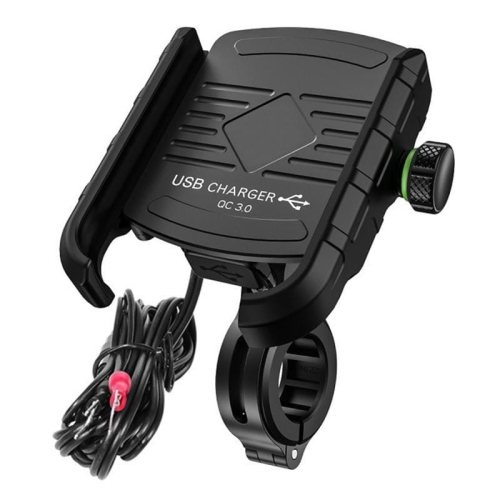 TKN UCHWYT MOTOCYKLOWY METAL USB QC R9 