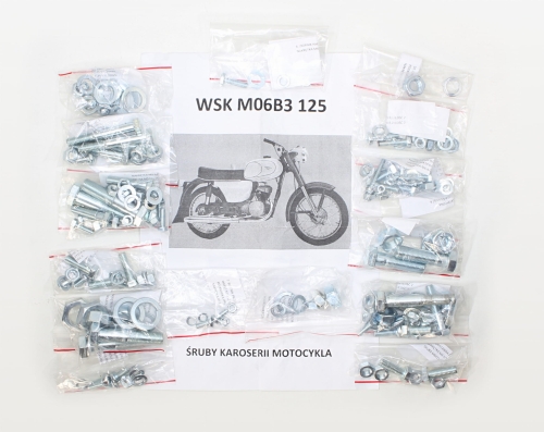 ŚRUBY (BEZ ŚRUB SILNIKA) WSK M06B GIL KOMPLET 